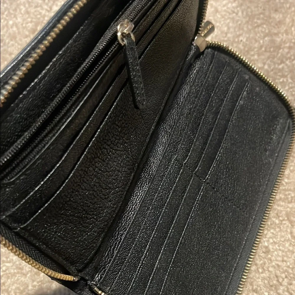 Michael Kors Black Leather Zip-Around Wallet